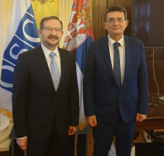 9. oktobar 2019. Potpredsednik Narodne skupštine Veroljub Arsić i generalni sekretar OEBS Tomas Greminger